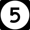 5 in a circle