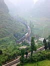 A train on the Guizhou–Guangxi Railway in 2008