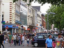 The varying styles of architecture along Gentleman's Walk