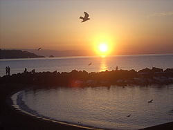 Bay of Giardini Naxos at sunrise