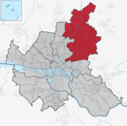 万德斯贝克在汉堡的位置