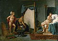 雅克-路易·大卫《亚历山大大帝和坎帕斯佩（英语：Campaspe）在阿佩莱斯的画室》，约1802年，现藏于里尔美术宫