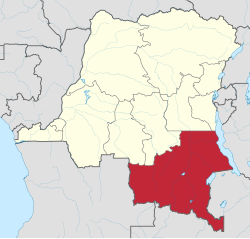加丹加省的位置