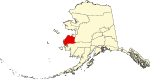 标示出库兹瓦克人口普查区Census Area位置的地图