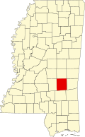 贾斯珀县在密西西比州的位置