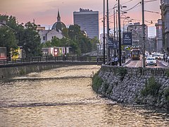 Miljacka River sunset