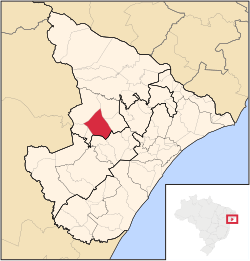 Location of Frei Paulo in Sergipe