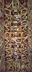 Sistine Chapel ceiling; by Michelangelo; 1508–1512; fresco; 13.7 x 39 m; Sistine Chapel (Vatican City)[151]