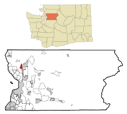 Location of Smokey Point, Washington