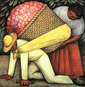 The Flower Carrier, 1935, oil on masonite, tempera, 121.9 x 121.3 cm, San Francisco Museum of Modern Art