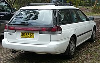 Subaru Liberty GX station wagon with clear rear turn signal lenses