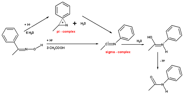 苯乙酮肟的贝克曼重排机理
