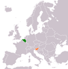 Location map for Belgium and Slovenia.