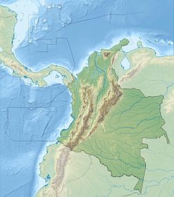 Map showing the location of Caño Tomás Fault