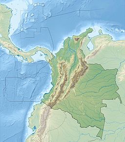 Location of Laguna de la Cocha in Colombia.