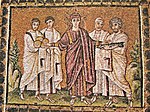 Feeding of the Five Thousand; c.520; mosaic; unknown dimensions; Basilica of Sant'Apollinare Nuovo, Ravenna, Italy