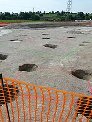 An excavation of a former dwelling, in Moulay