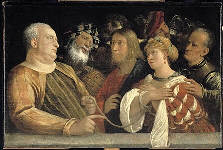 Giovanni Cariani, Christ and the Adultress, 1500s