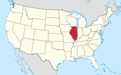 伊利诺伊州在美国的位置