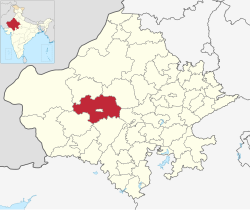 Location of Jodhpur district in Rajasthan