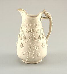 Neoclassical reinterpretation of the egg-and-dart on a jug, 1854, unglazed porcelain (Parian ware), Cooper Hewitt, Smithsonian Design Museum, New York City