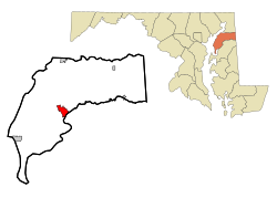 切斯特顿在马里兰州中的位置