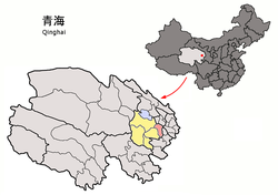 贵德县 ཁྲི་ཀ་རྫོང་།的地理位置