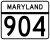 Maryland Route 904 marker