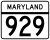 Maryland Route 929 marker