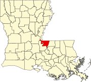 Map of Louisiana highlighting West Feliciana Parish.svg