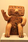 Ceramic figurine with tumbaga decoration; 1200–1500; Museum of the Americas