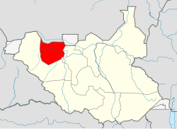 在南苏丹的位置