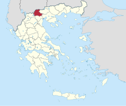 培拉专区在希腊的位置