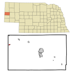 Location of Lyman, Nebraska