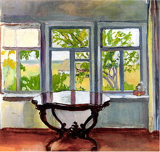 The Veranda in Spring, watercolor, 1900