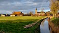 View of Jellum with a rainbow