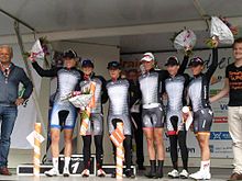 Team Specialized–lululemon after winning the 2nd stage