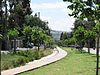 The former tracks with walking path installed in Train Track Park