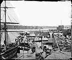 Bennelong Point, Fort Macquarie & the first Sydney Rowing Club shed c. 1873.