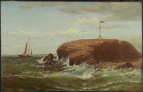 Seconnet Rock, New Bedford, Massachusetts (circa 1865) oil on canvas, 36 x 56.3 cm (14.1 x 22.1 in), Brooklyn Museum, New York City