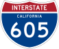 Interstate 605 marker