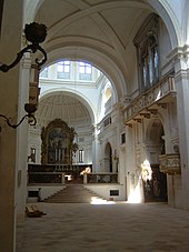 Interior of a church with