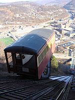 The Johnstown Inclined Plane in operation in 2010