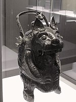 A Shang vessel made of bronze, used to preserve drink