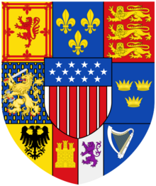 lesser coat of arms, shown in colour