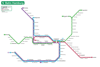 汉堡城市快铁路线图