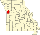 杰克逊县在密苏里州的位置