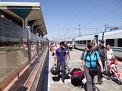 In Samarkand railway station