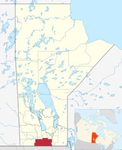 Map of the Pembina Valley Region of Manitoba.