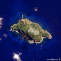 Satellite image of Pitcairn Island